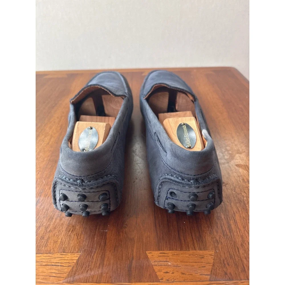 Frye Lewis Venetian Men 10.5 D Navy Blue Nubuck Leather Driving Loafers 3485228